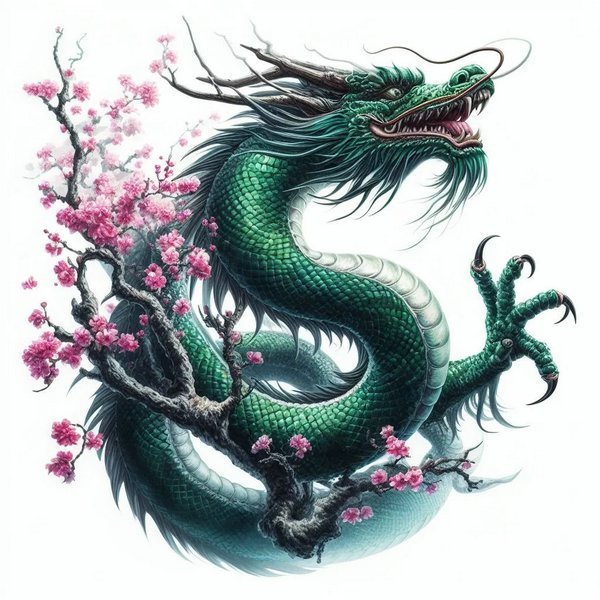 изумрудно-зеленый дракон